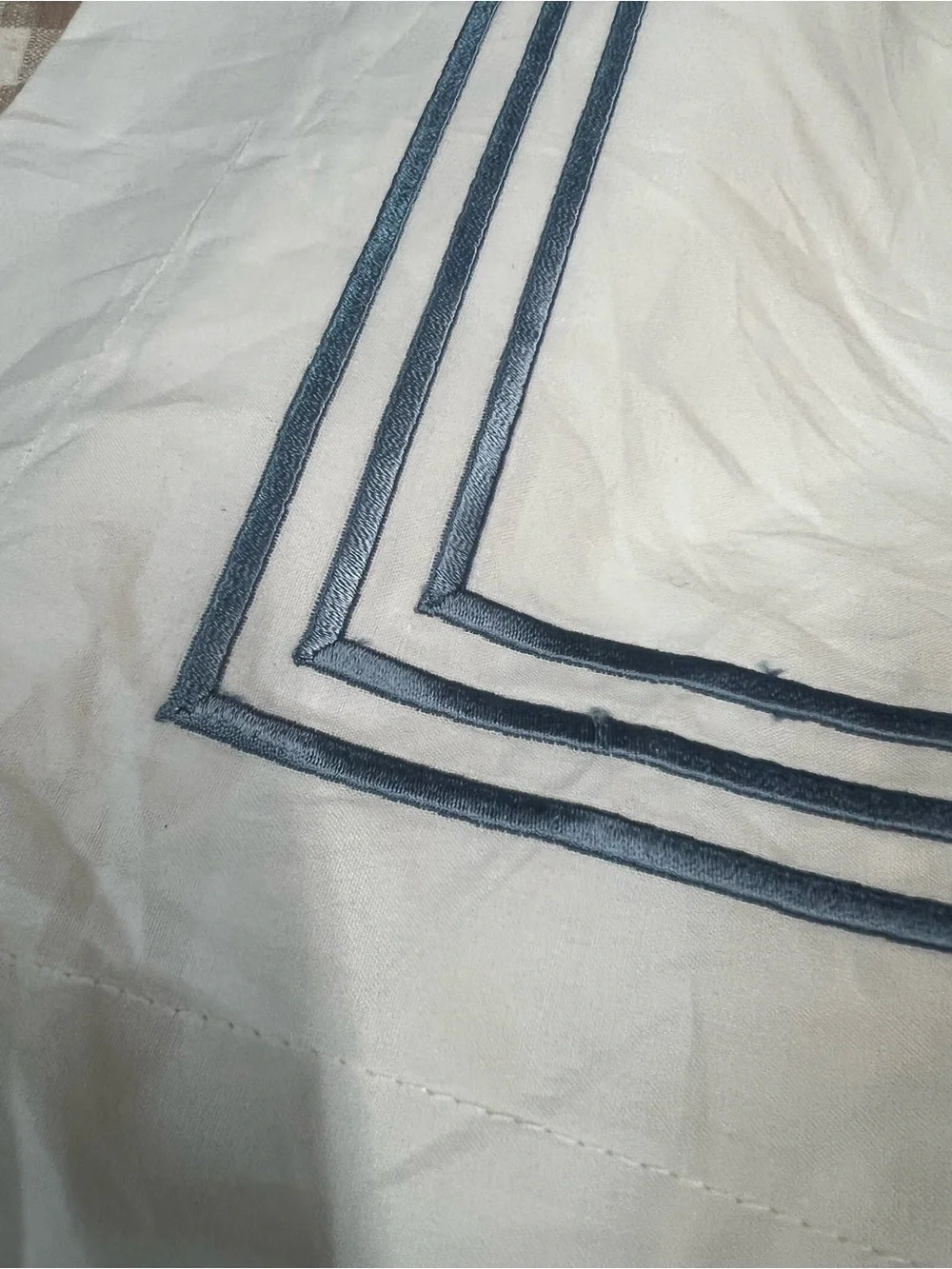 Pottery Barn grand pillow shams set of 2 blue embroidered bedding